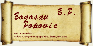 Bogosav Popović vizit kartica